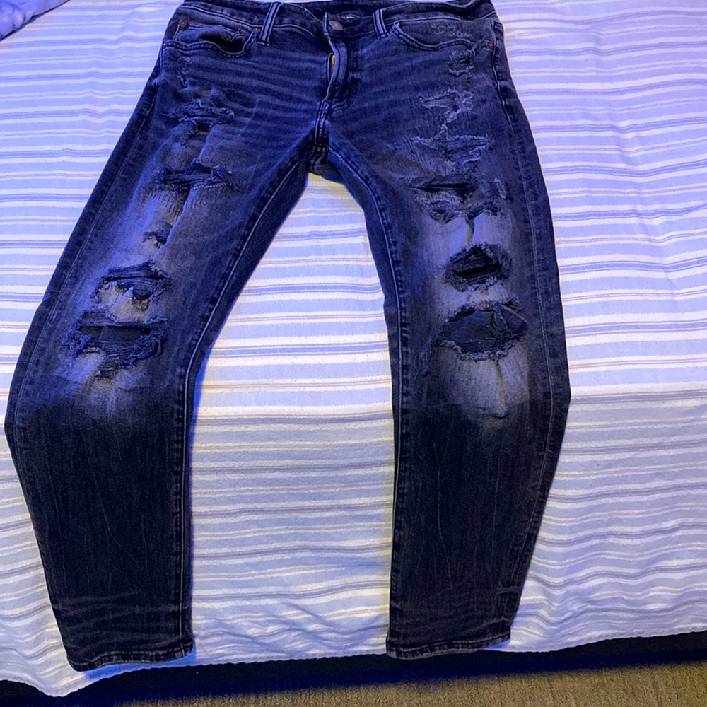 Black American eagle slim jeans size 33 x 32